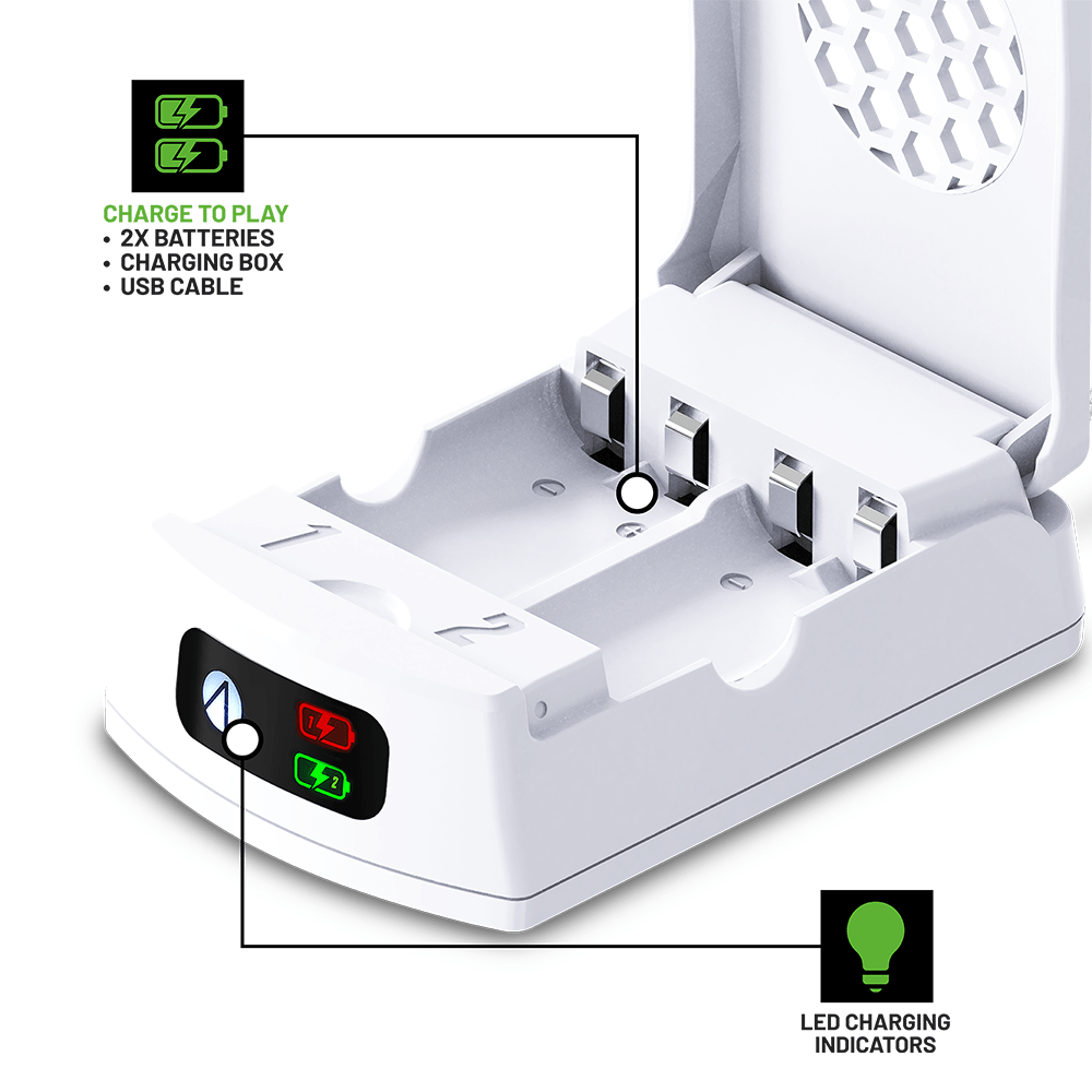 Series X Twin Rechargeable Battery Packs - White - KOODOO