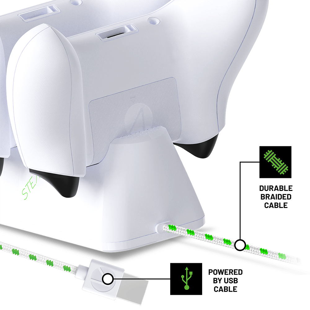 Series X Twin Battery Packs & Charging Dock - White - KOODOO