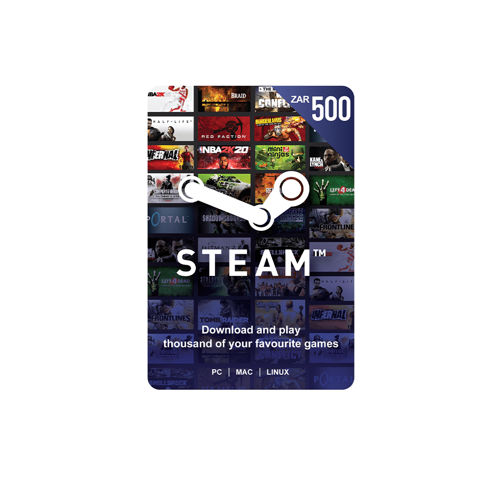 Steam ZAR 500 Gift Card. Digital code will be emailed - KOODOO