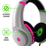 Metallic Multiformat Stereo Gaming Headset - Pink & Green - Neon - KOODOO