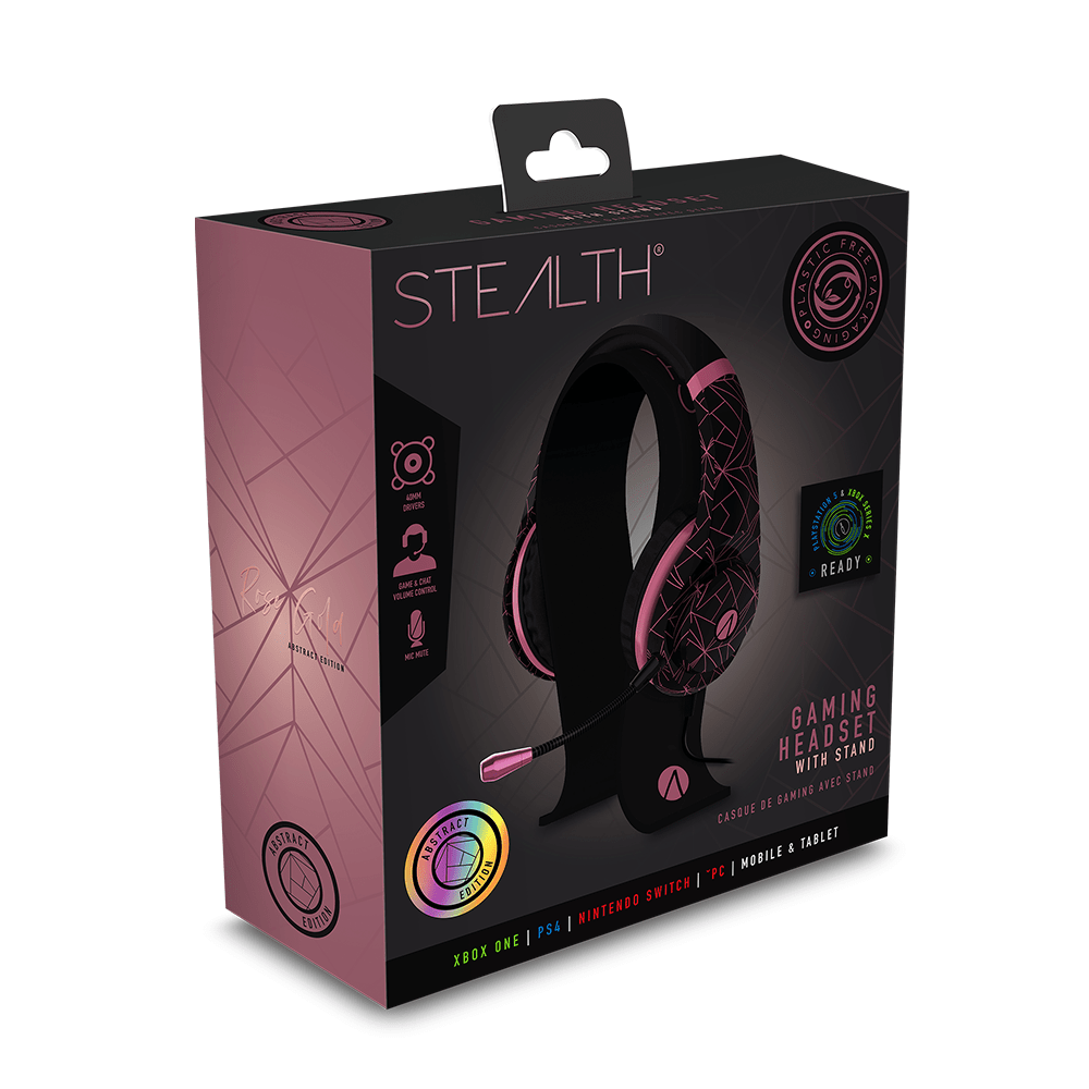 STEALTH Abstract Pink Headset Stand Bundle KOODOO