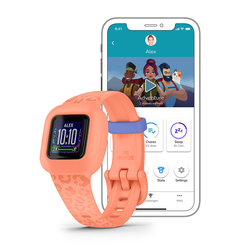 Garmin Vívofit jr. 3 - Peach Leopard - KOODOO